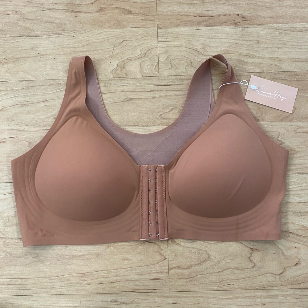 NWT Luna Hug Bra Front Close dark blush 4XL Posture Support